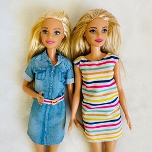 Stroll ‘n Play Pups and Travel Barbie Mattel Loose Doll Lot of 2 Fashionistas